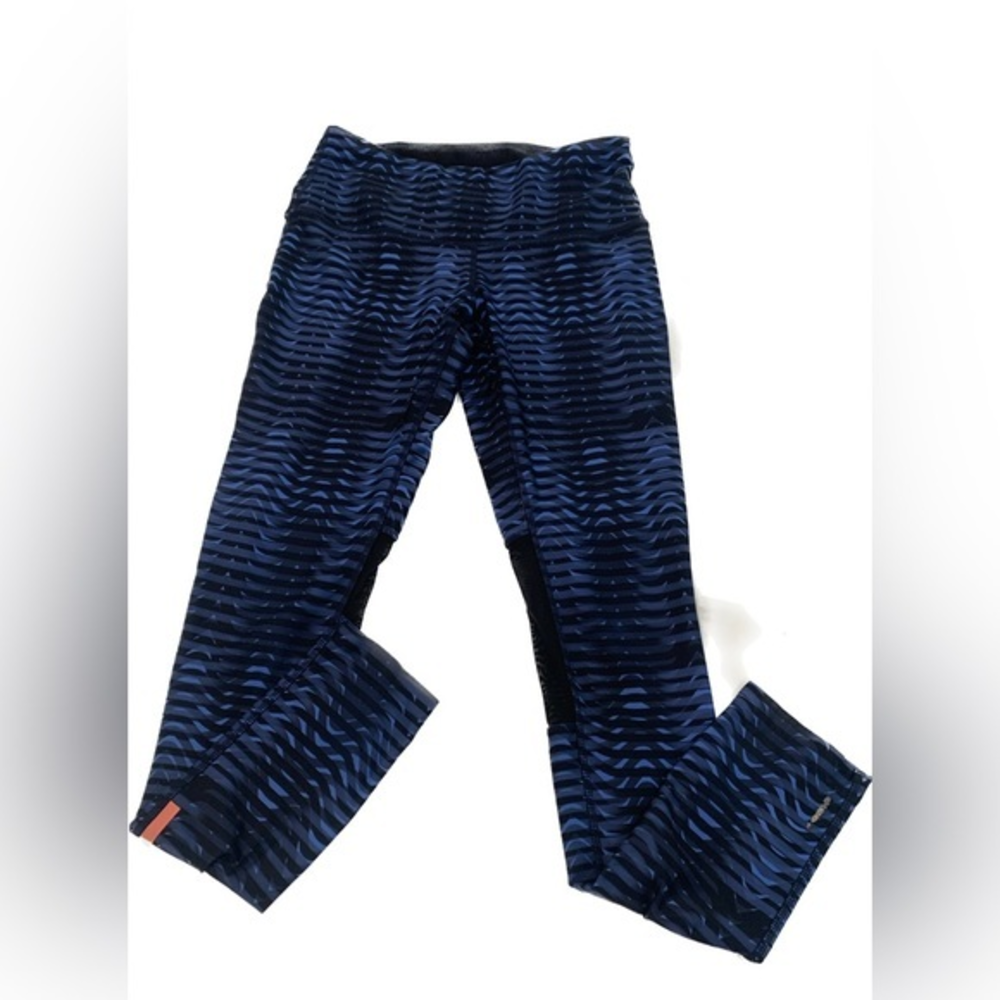 Mondetta Women’s Blue Leggings Mesh Behind Knees Size See Measurement pictures